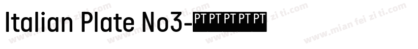 Italian Plate No3字体转换